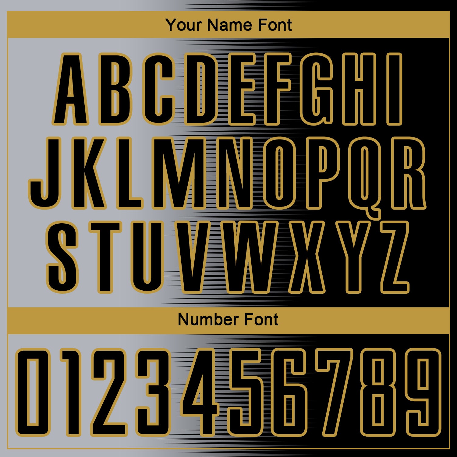 Custom Black Gray-Old Gold Gradient Line Sublimation Soccer Uniform Jersey view 6