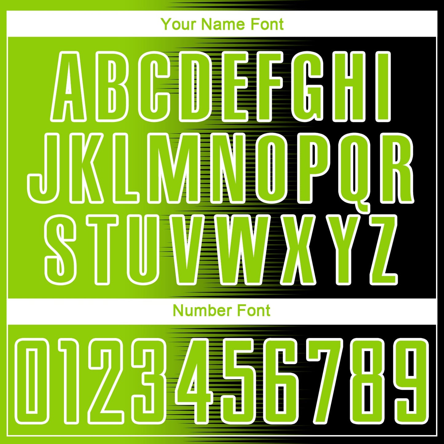 Custom Black Neon Green-White Gradient Line Sublimation Soccer Uniform Jersey view 6
