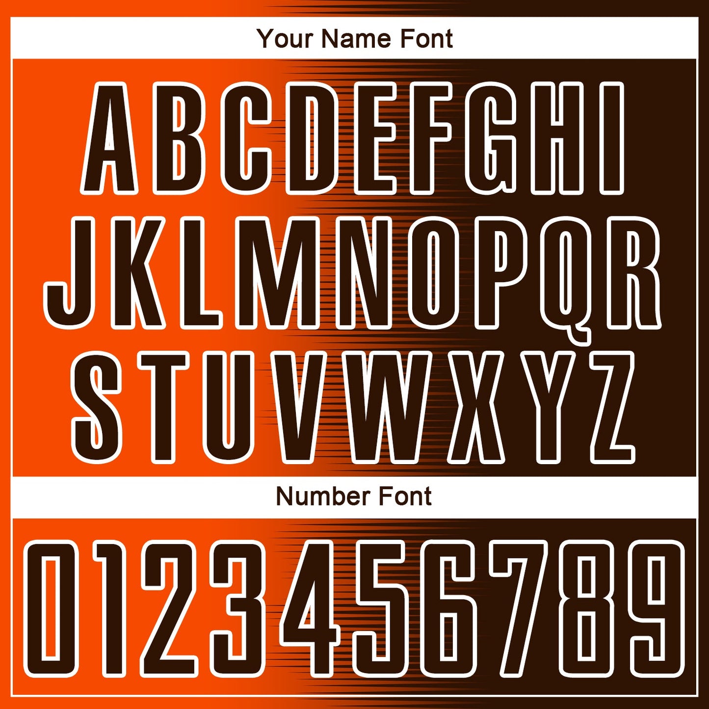 Custom Brown Orange-White Gradient Line Sublimation Soccer Uniform Jersey view 6