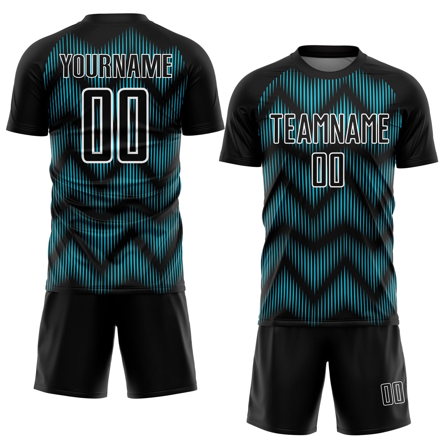 Custom Black Lakes Blue-White Line Sublimation Soccer Uniform Jersey view 2