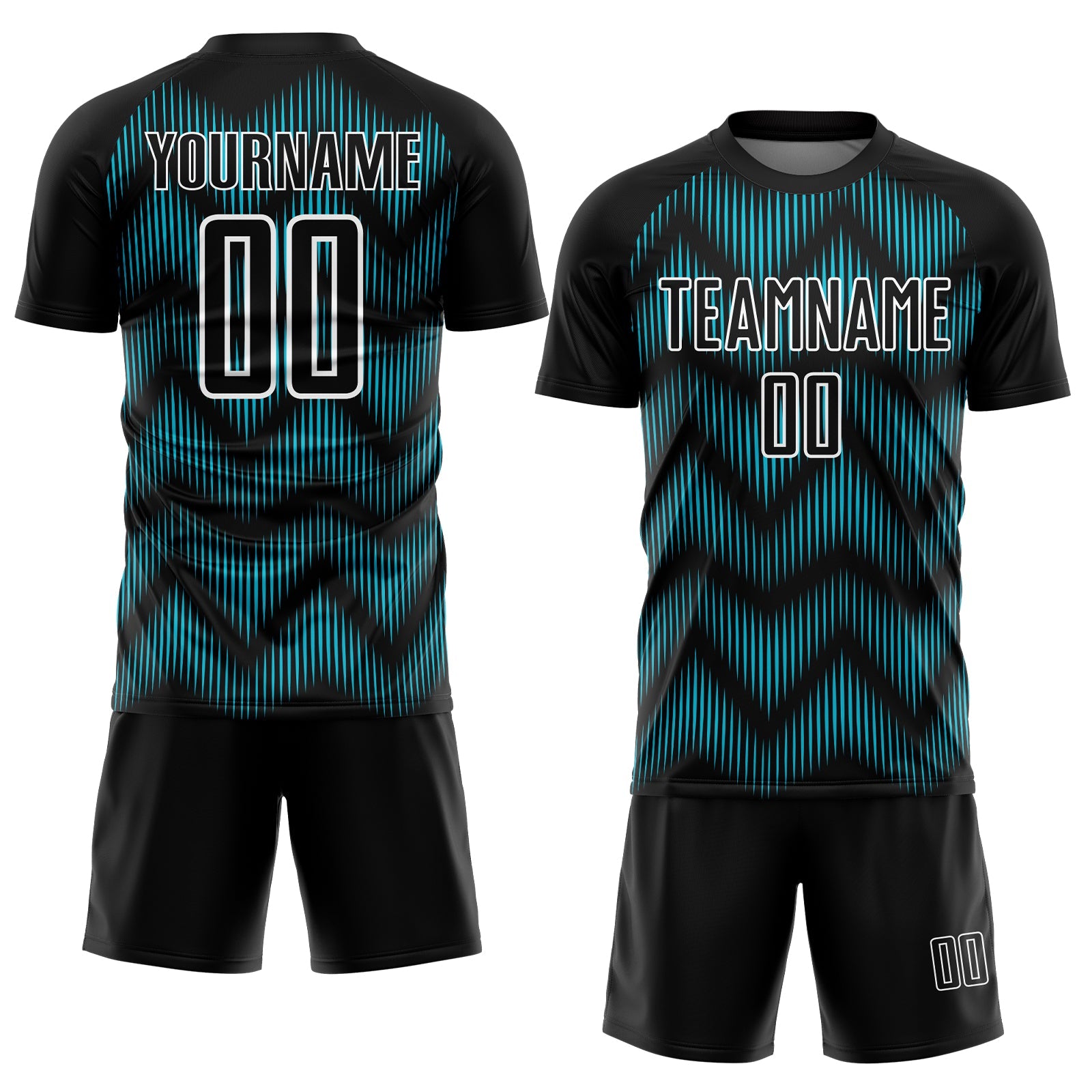Custom Black Lakes Blue-White Line Sublimation Soccer Uniform Jersey view 2