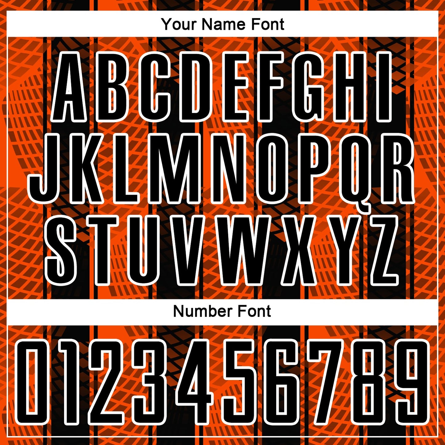 Custom Black Orange-White Abstract Network Sublimation Soccer Uniform Jersey view 6