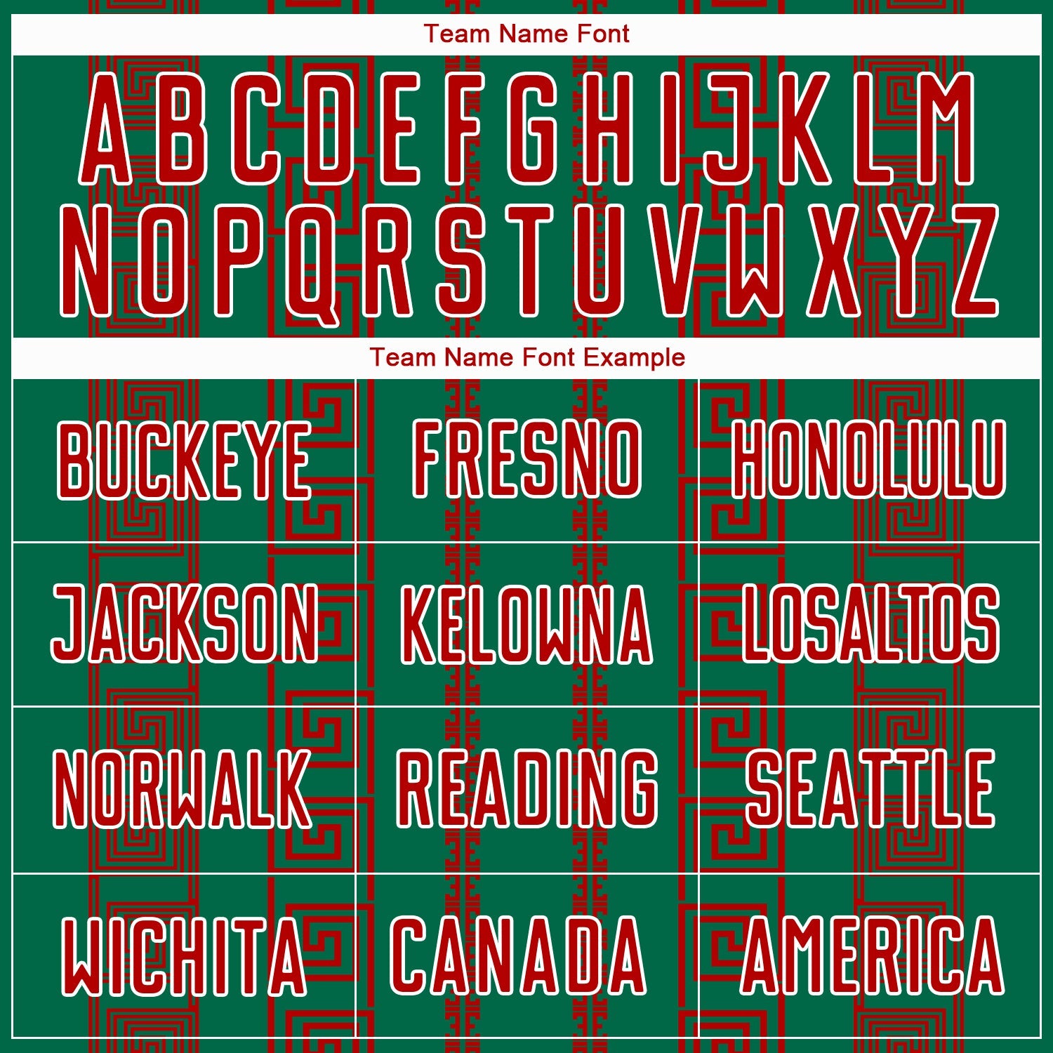 Custom Kelly Green Red-White Geometric Shape Sublimation Soccer Uniform Jersey view 5