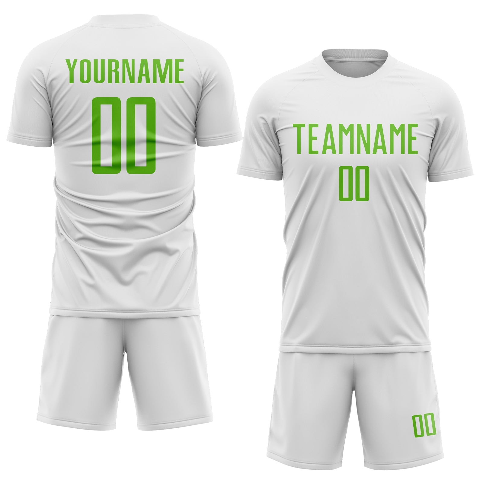 Custom White Aurora Green Sublimation Soccer Uniform Jersey view 2