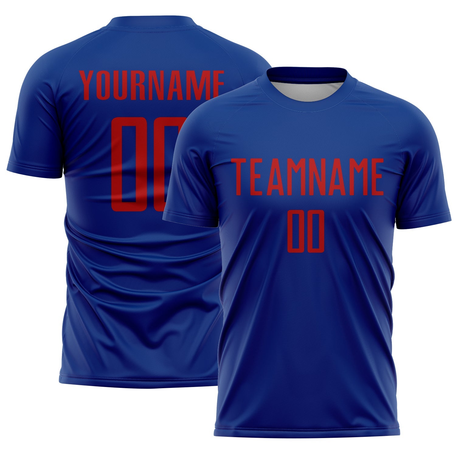 Custom Royal Red Sublimation Soccer Uniform Jersey - Main View