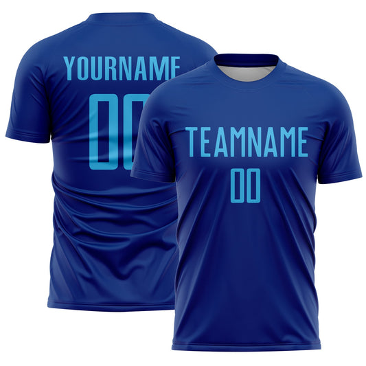 Custom Royal Sky Blue Sublimation Soccer Uniform Jersey - Main View