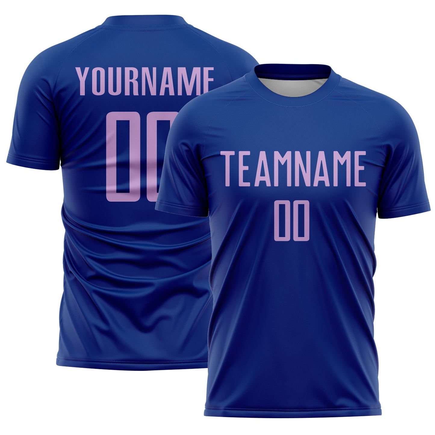 Custom Royal Light Purple Sublimation Soccer Uniform Jersey - Main View