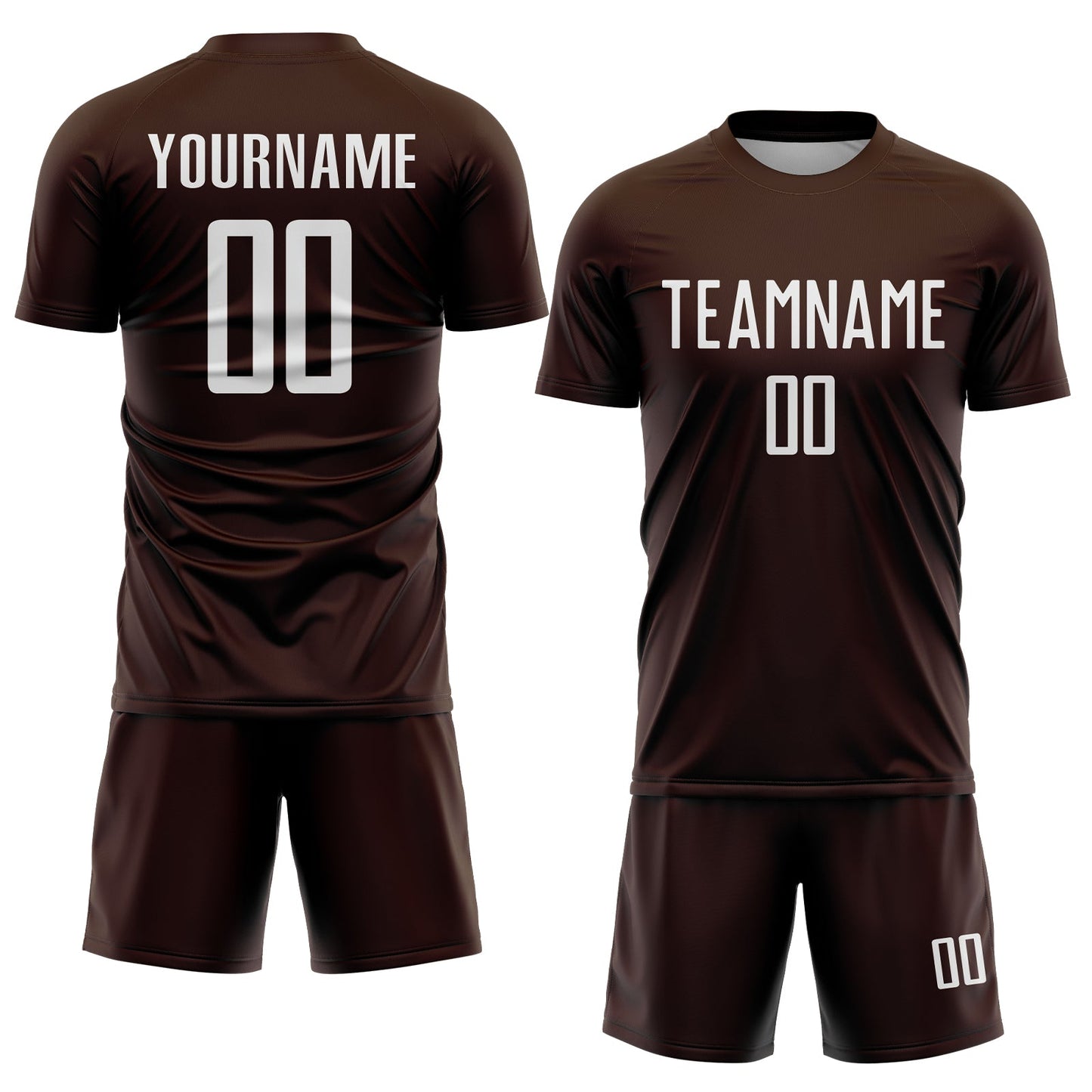Custom Brown White Sublimation Soccer Uniform Jersey view 2