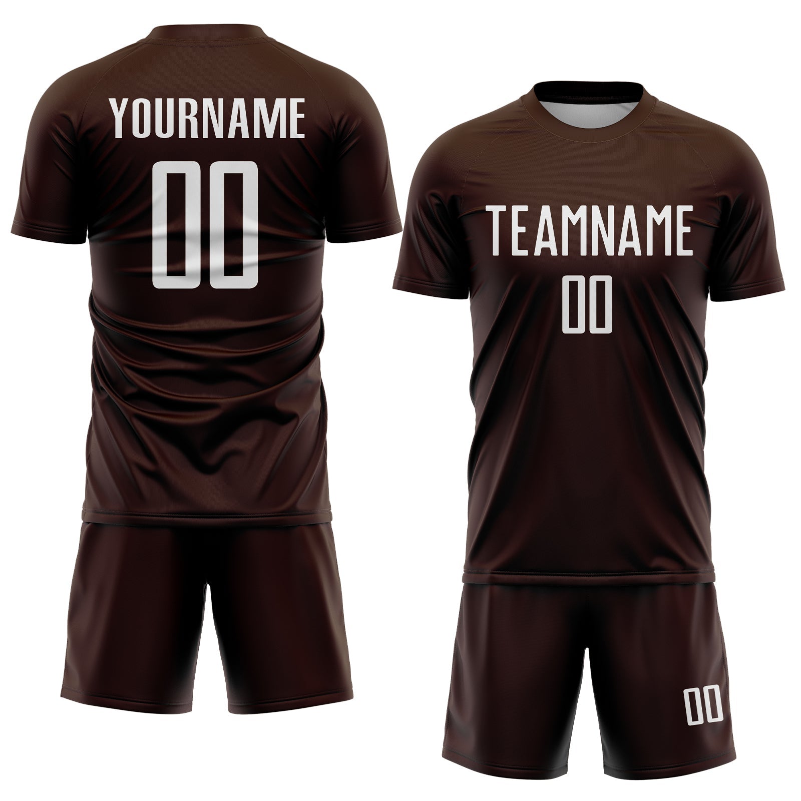 Custom Brown White Sublimation Soccer Uniform Jersey view 2
