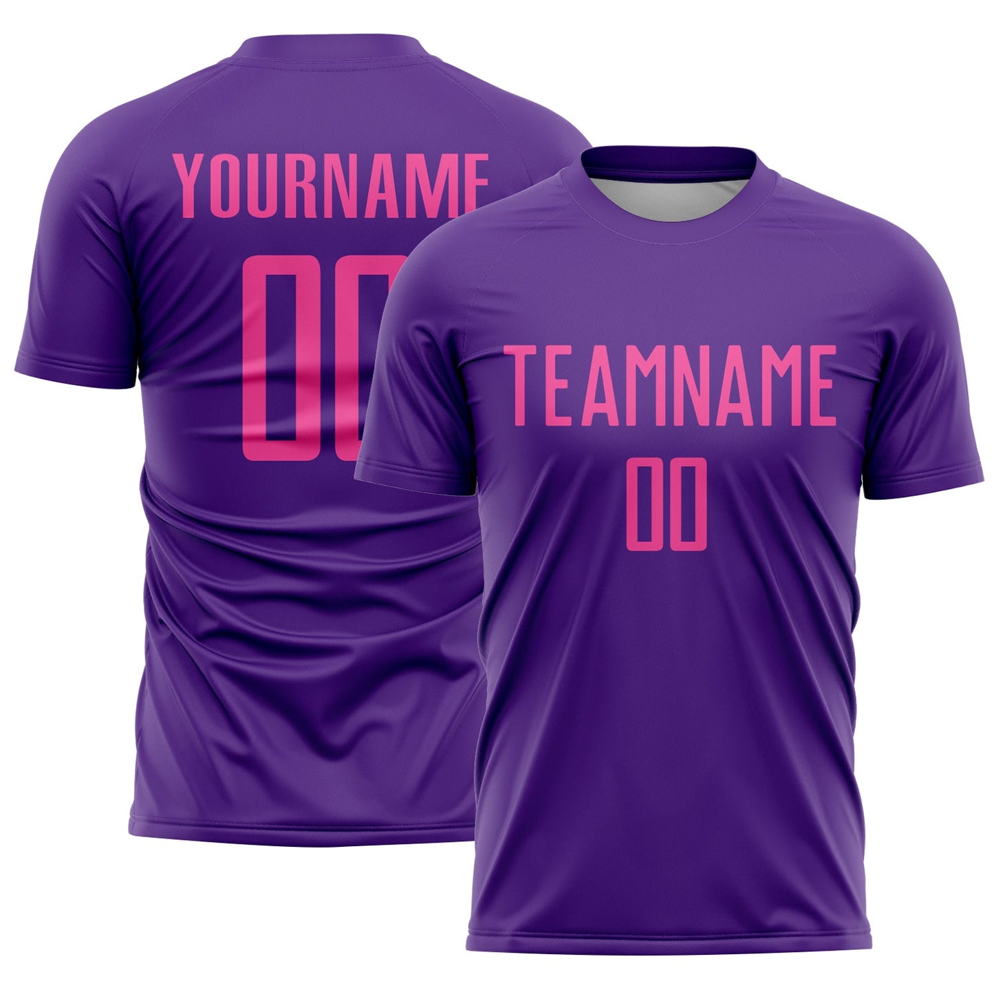 Custom Purple Pink Sublimation Soccer Uniform Jersey - Main View