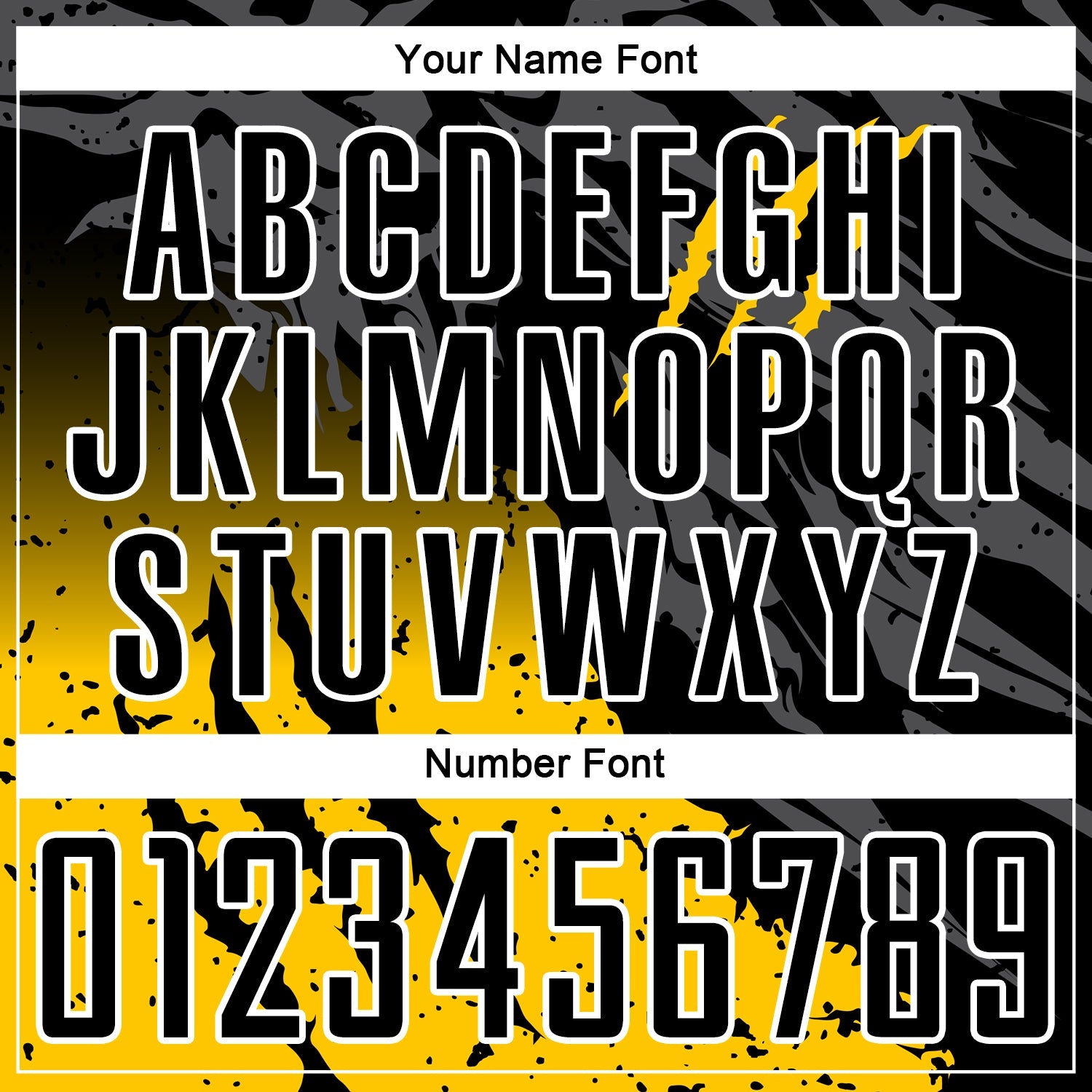 Custom Black Yellow-White Gradient Scratch Splash Sublimation Soccer Uniform Jersey view 6