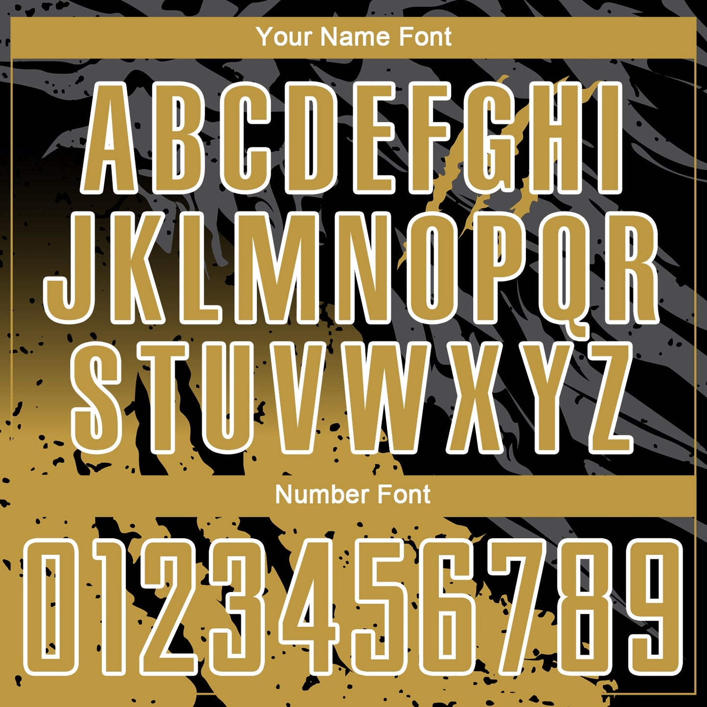Custom Black Old Gold-White Gradient Scratch Splash Sublimation Soccer Uniform Jersey view 6