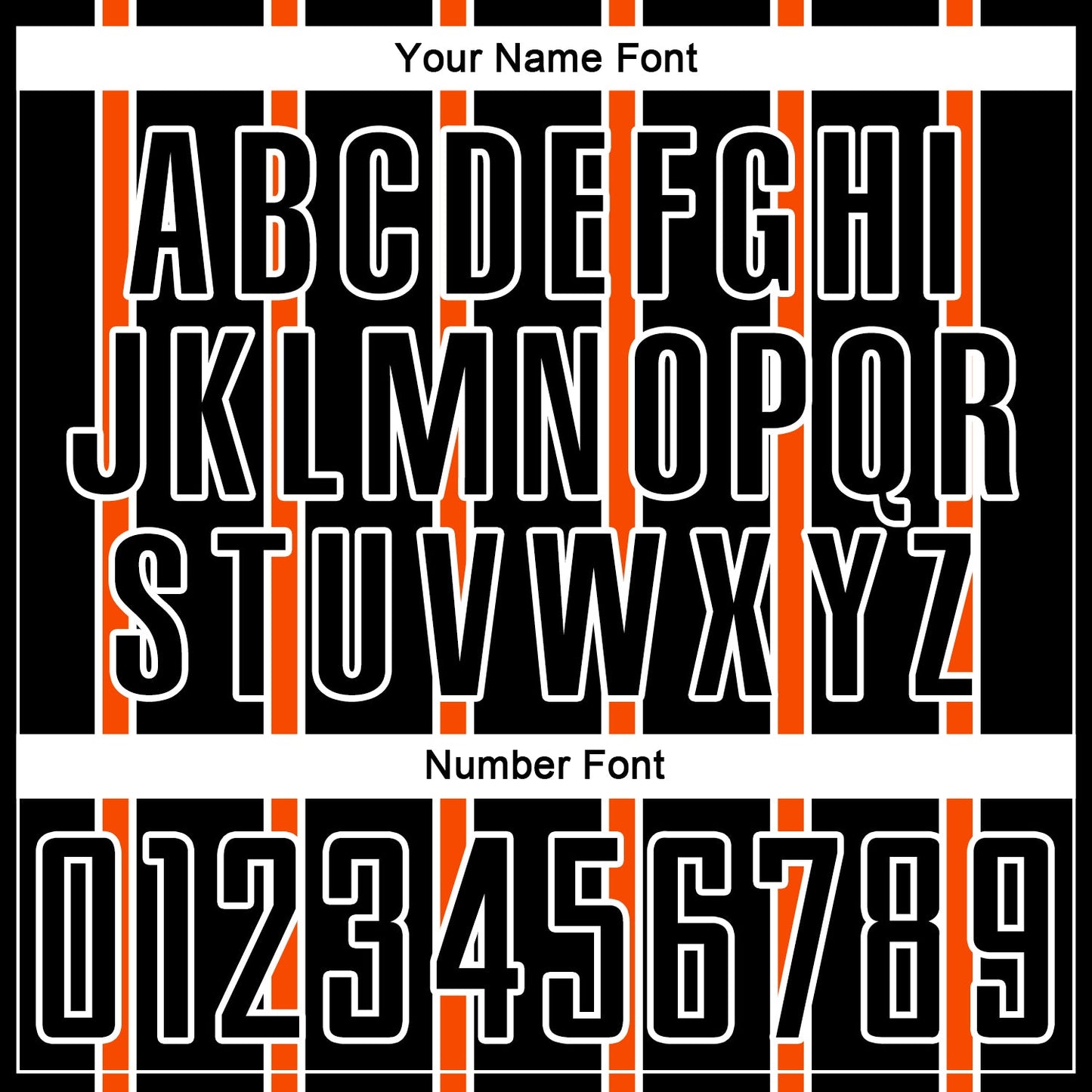 Custom Black Orange-White Stripe Line Sublimation Soccer Uniform Jersey view 6