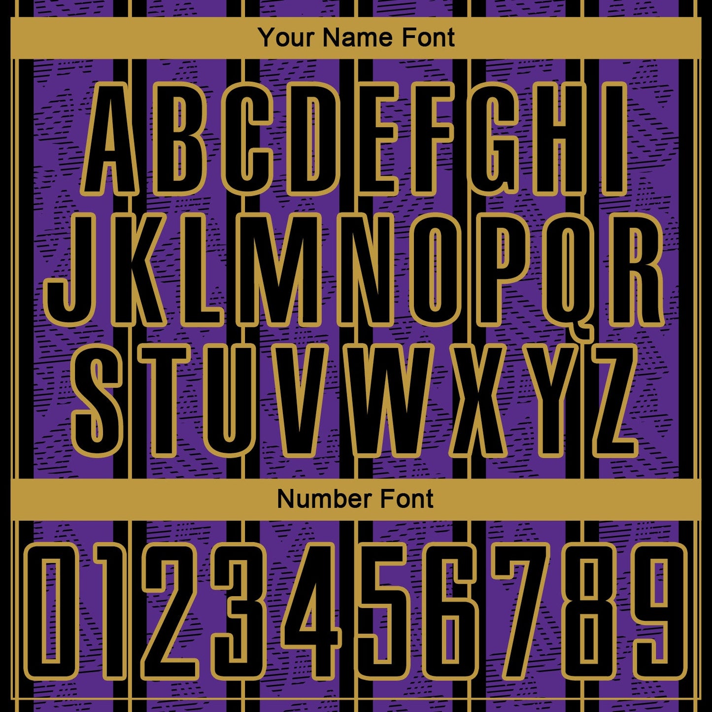 Custom Purple Black-Old Gold Stripe Line Sublimation Soccer Uniform Jersey view 6