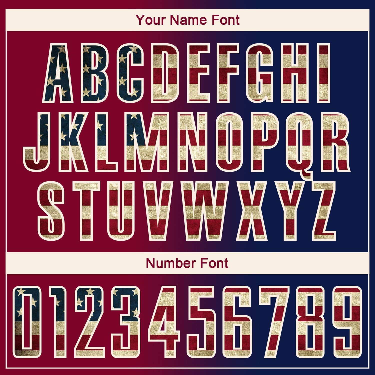 Custom Navy Vintage USA Flag Maroon-Cream Sublimation Gradient Fashion Soccer Uniform Jersey view 6