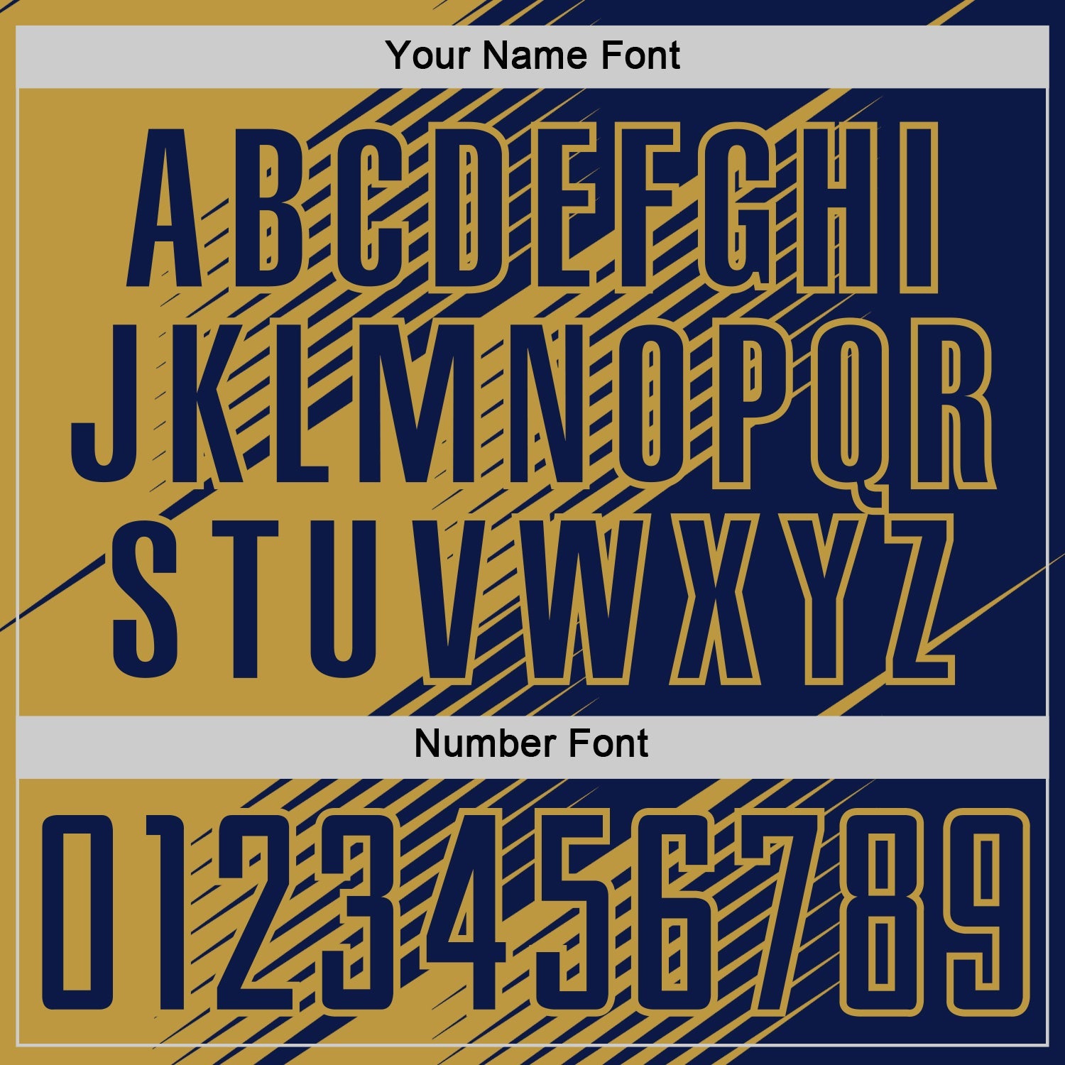 Custom Navy Old Gold Line Sublimation Soccer Uniform Jersey view 6