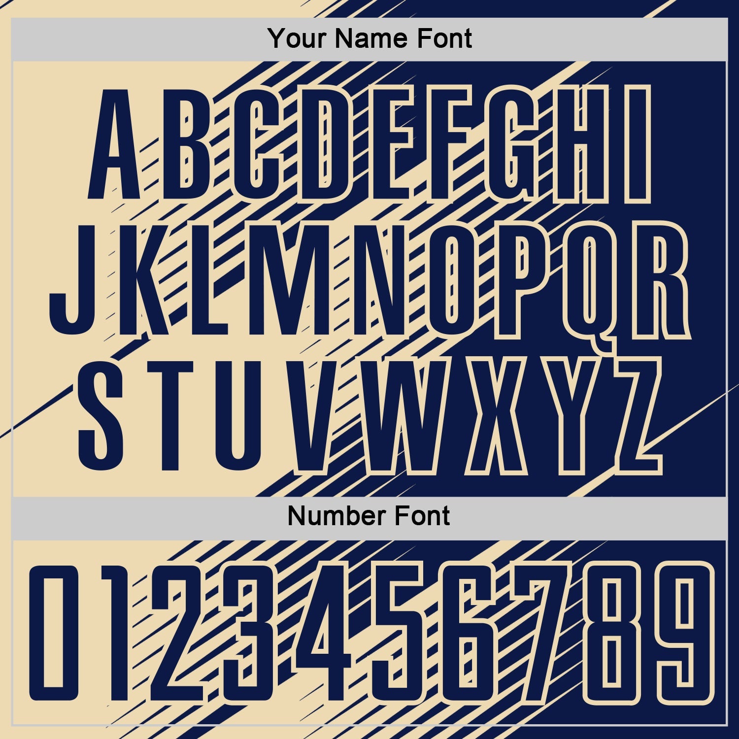 Custom Navy Cream Line Sublimation Soccer Uniform Jersey view 6