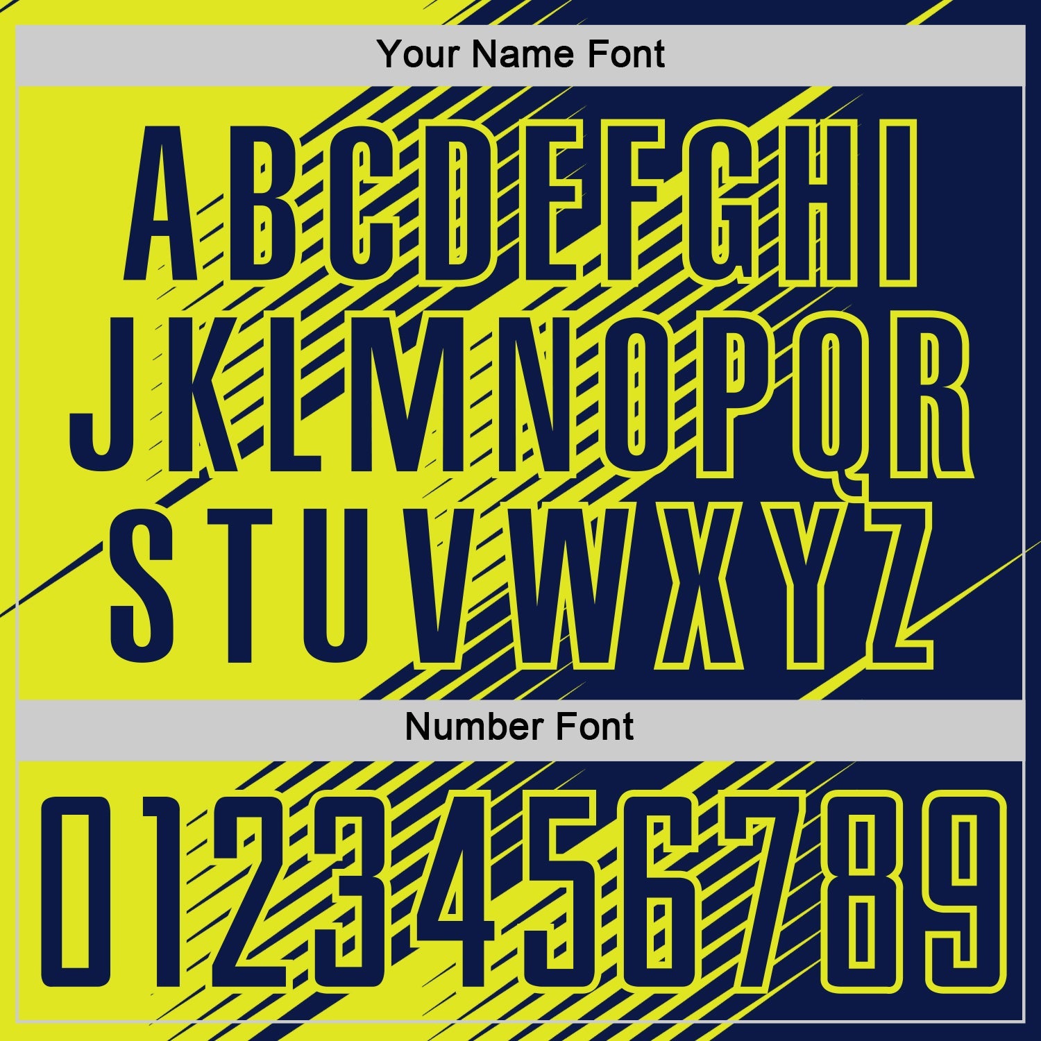 Custom Navy Neon Yellow Line Sublimation Soccer Uniform Jersey view 6