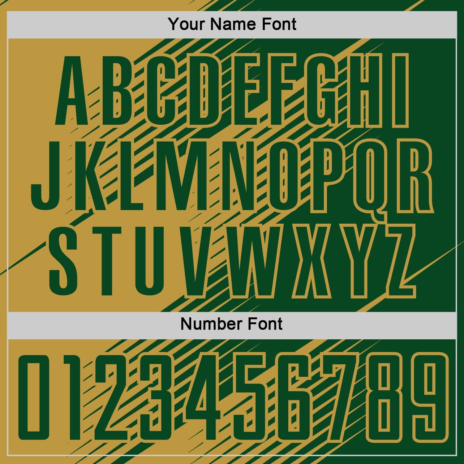 Custom Green Old Gold Line Sublimation Soccer Uniform Jersey view 6