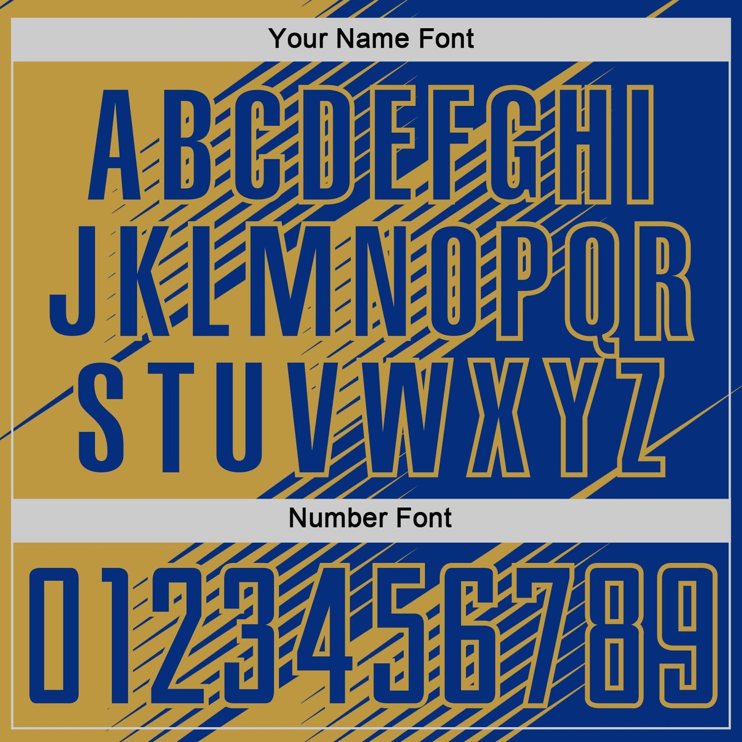 Custom Royal Old Gold Line Sublimation Soccer Uniform Jersey view 6