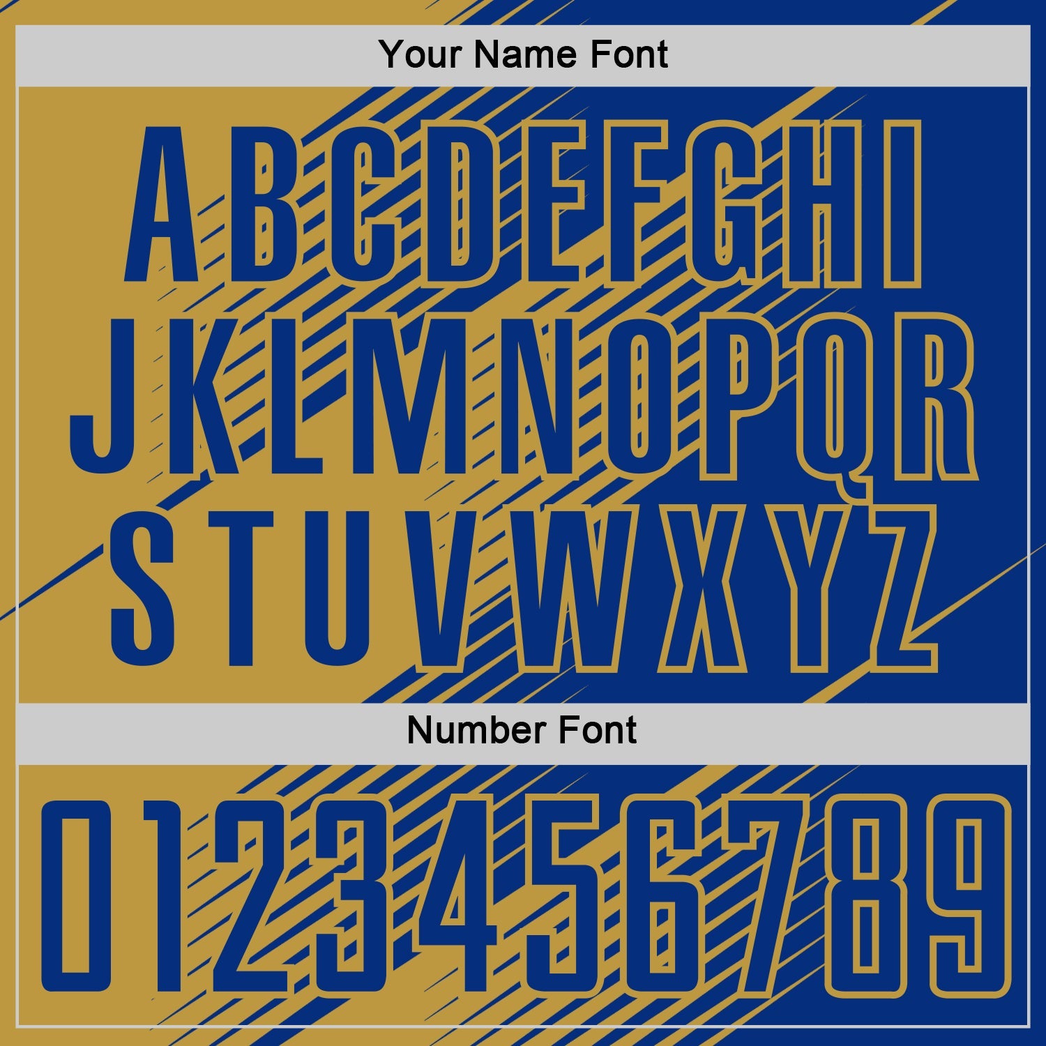 Custom Royal Old Gold Line Sublimation Soccer Uniform Jersey view 6
