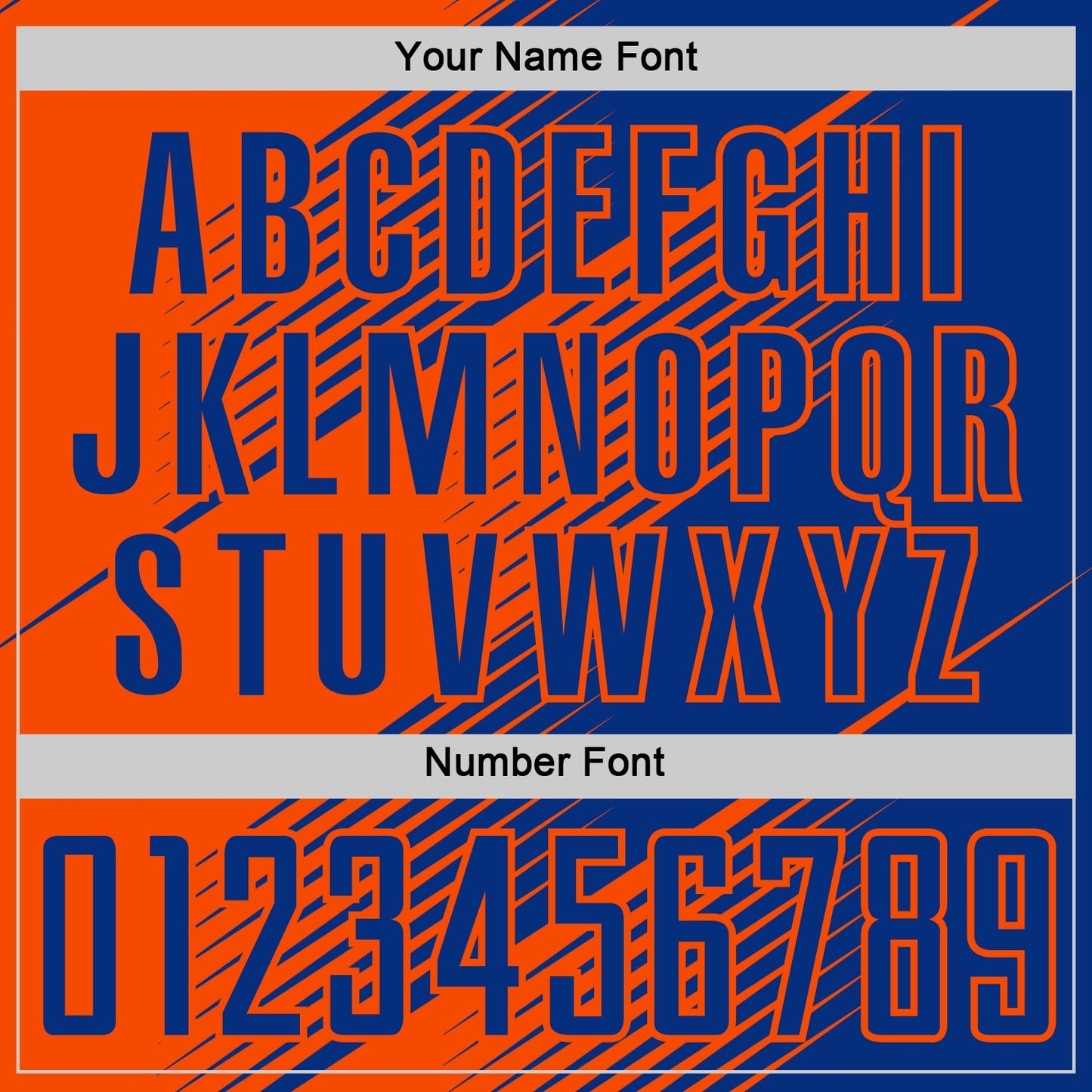 Custom Royal Orange Line Sublimation Soccer Uniform Jersey view 6
