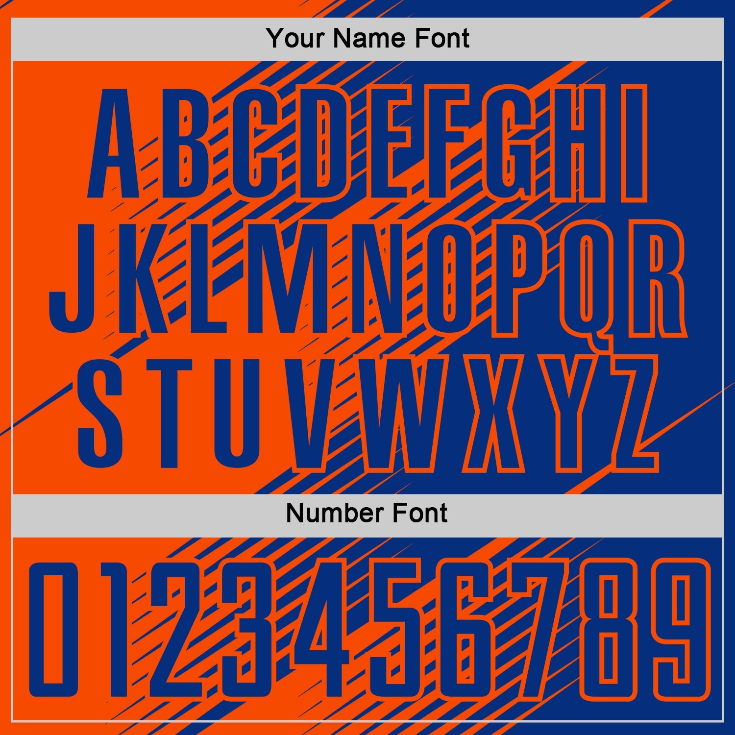 Custom Royal Orange Line Sublimation Soccer Uniform Jersey view 6