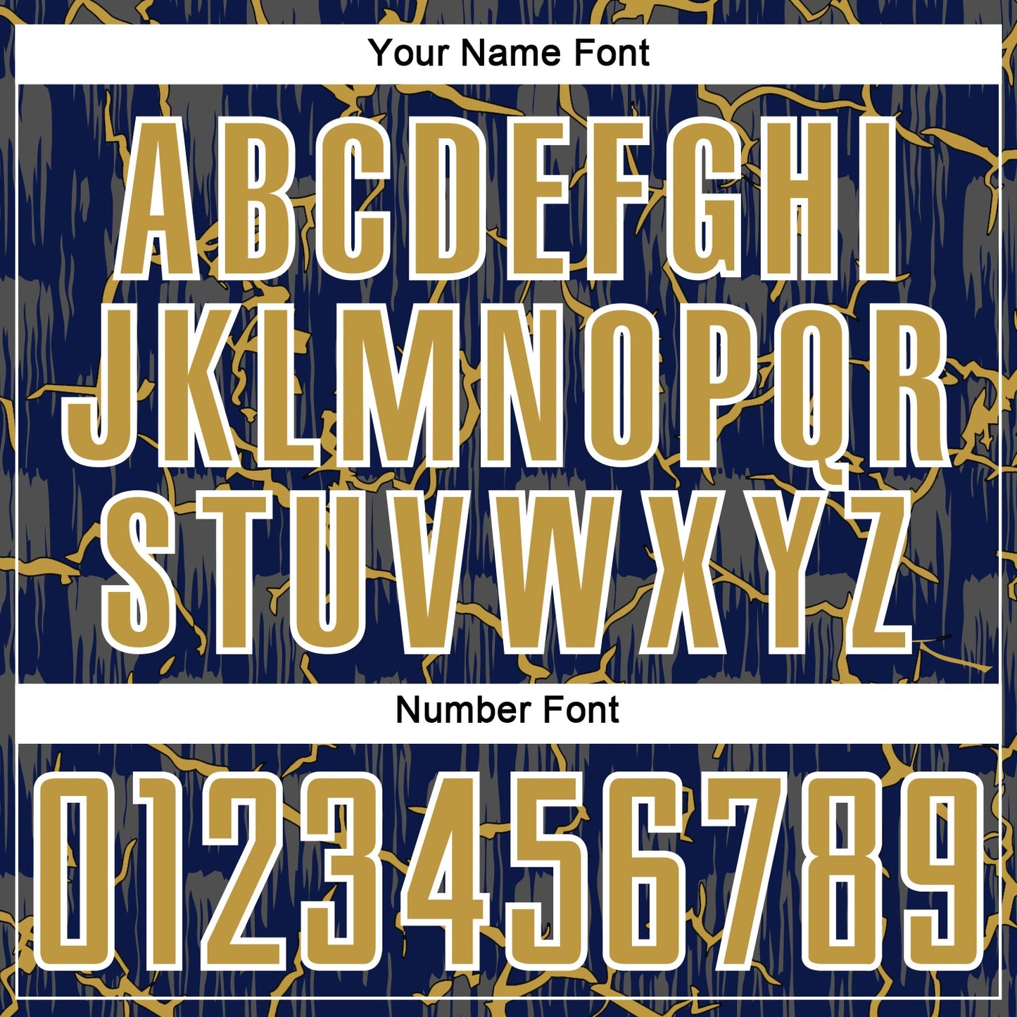 Custom Navy Old Gold-White Lightning Sublimation Soccer Uniform Jersey view 6