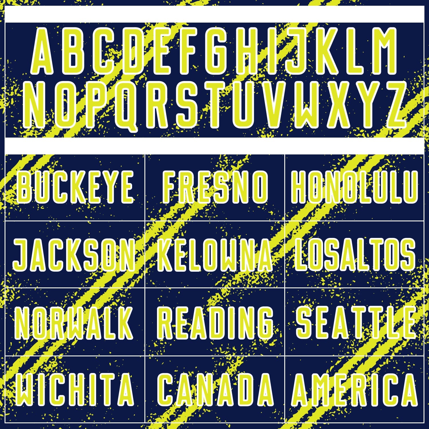 Custom Navy Neon Yellow-White Abstract Fragment Art Splash Sublimation Soccer Uniform Jersey view 5
