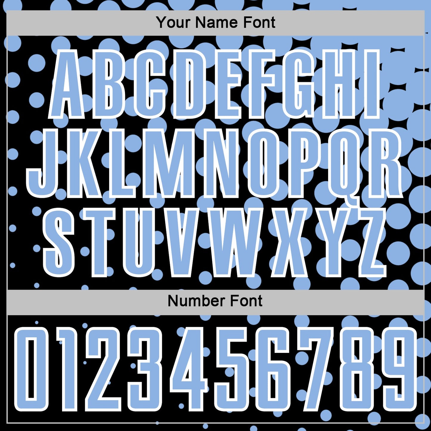 Custom Black Light Blue-White Modern Polka Dot Sublimation Soccer Uniform Jersey view 6