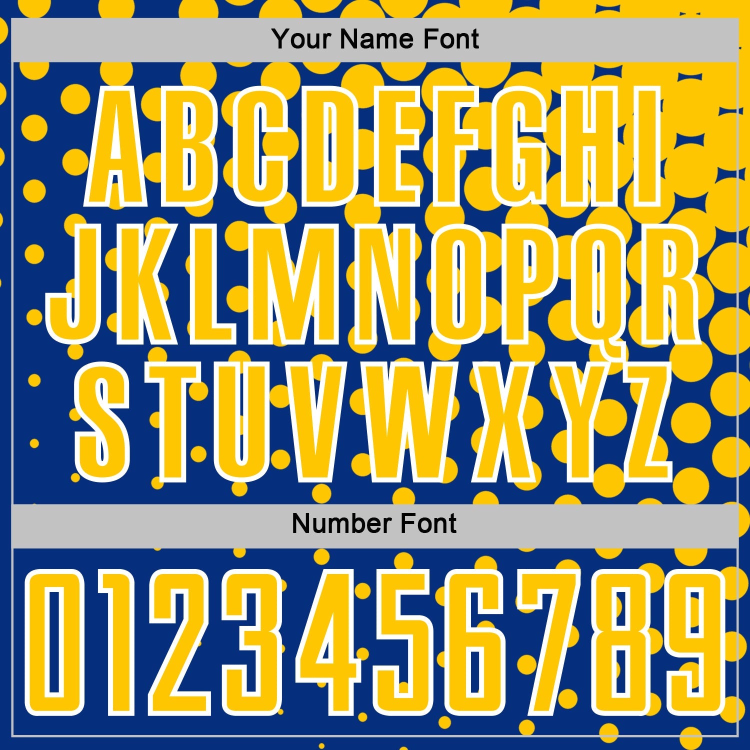 Custom Royal Yellow-White Modern Polka Dot Sublimation Soccer Uniform Jersey view 6