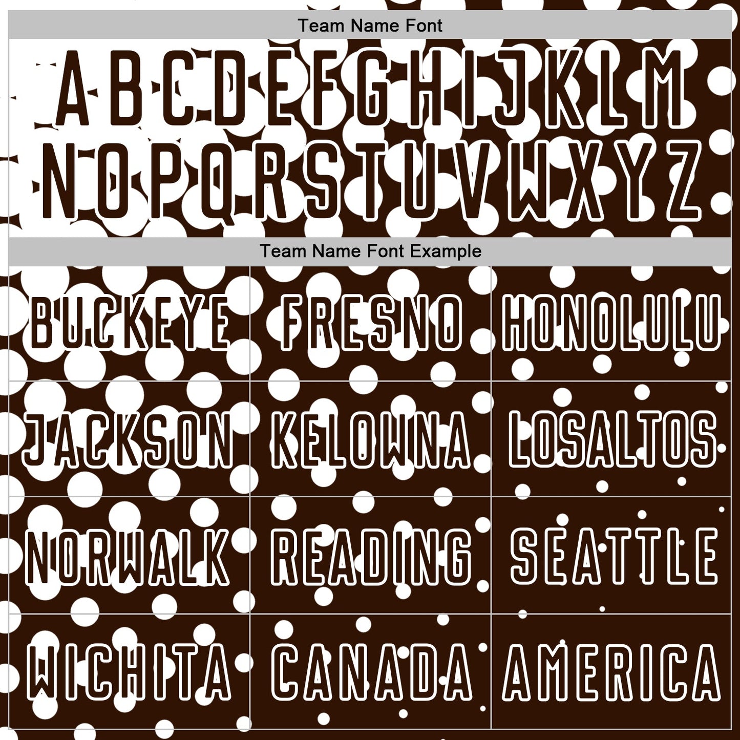 Custom Brown White Modern Polka Dot Sublimation Soccer Uniform Jersey view 5