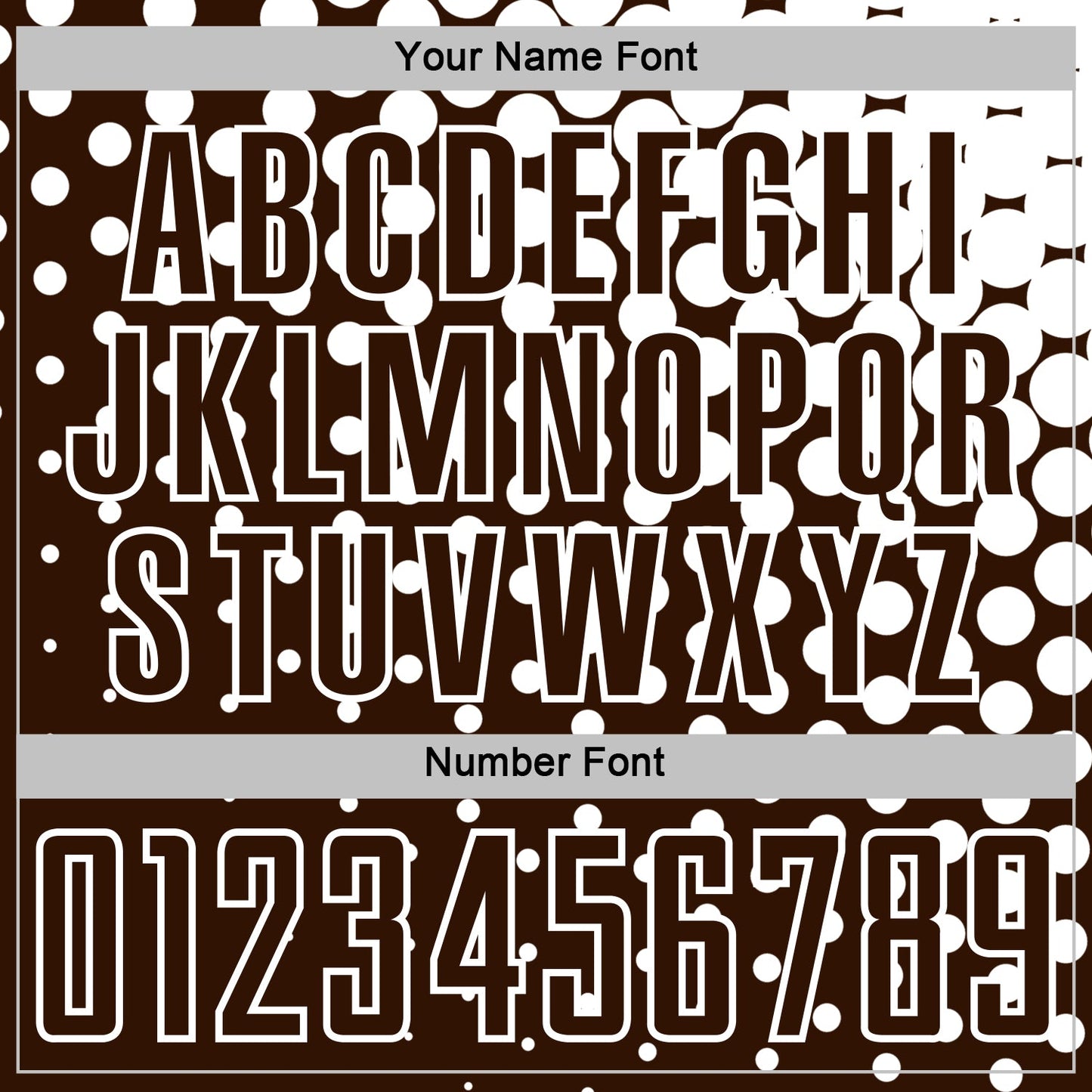 Custom Brown White Modern Polka Dot Sublimation Soccer Uniform Jersey view 6