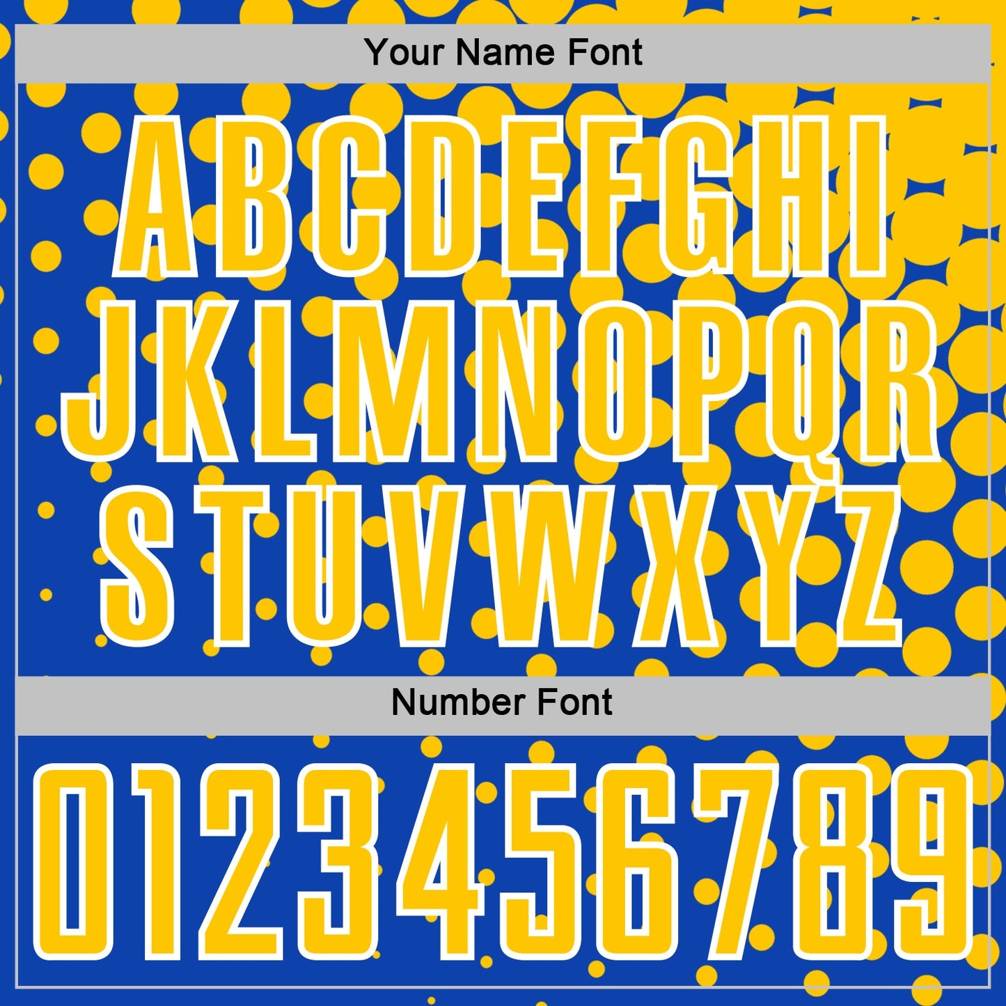 Custom Thunder Blue Yellow-White Modern Polka Dot Sublimation Soccer Uniform Jersey view 6