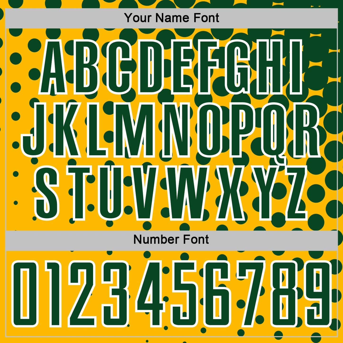 Custom Gold Green-White Modern Polka Dot Sublimation Soccer Uniform Jersey view 6