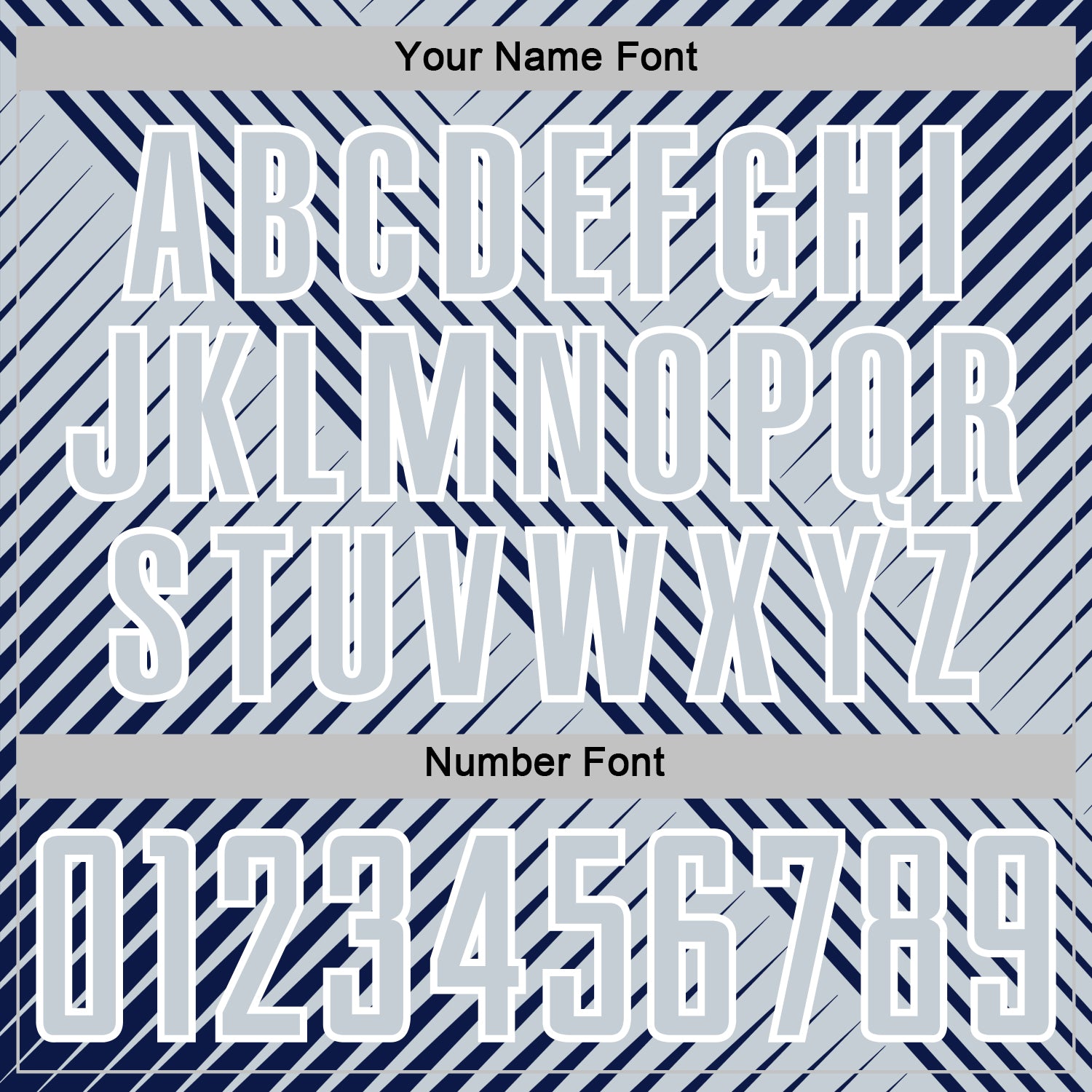 Custom Navy Silver-White Line Sublimation Soccer Uniform Jersey view 6