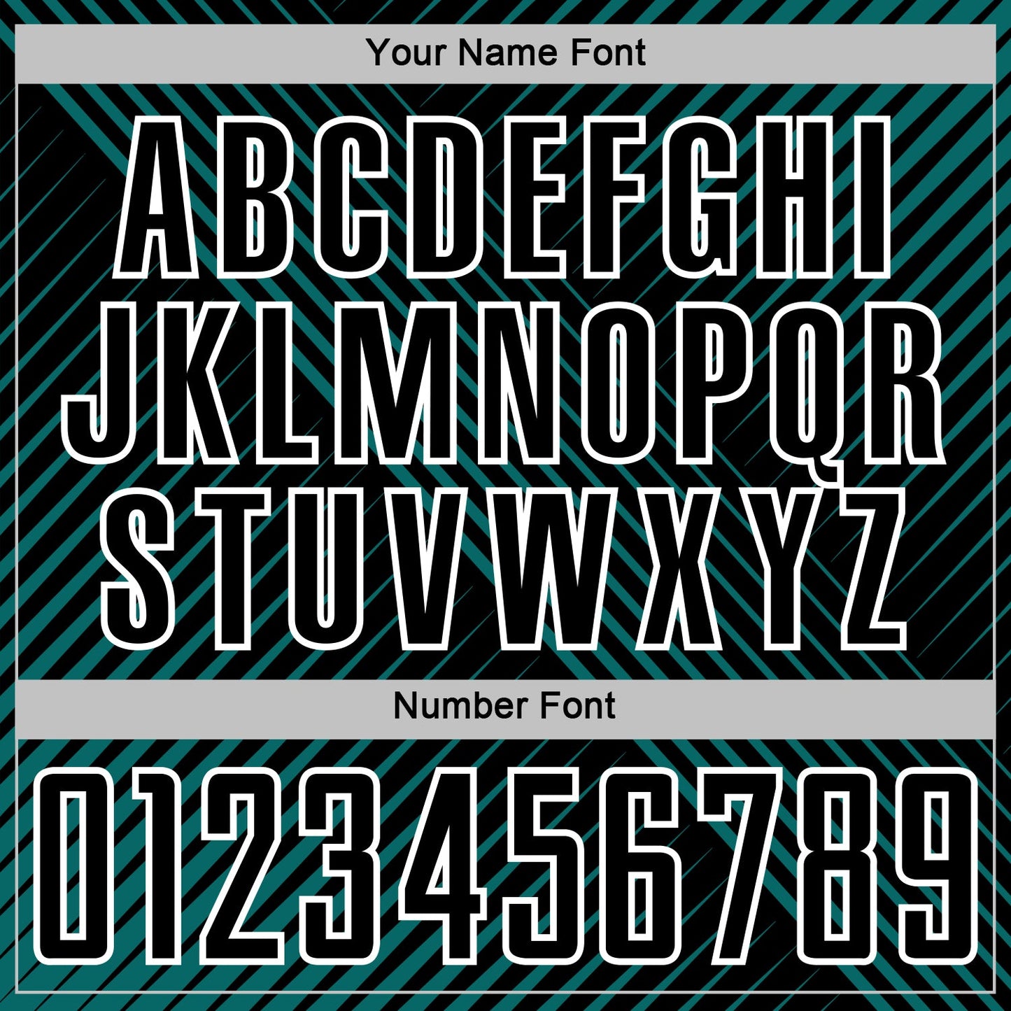 Custom Teal Black-White Line Sublimation Soccer Uniform Jersey view 6