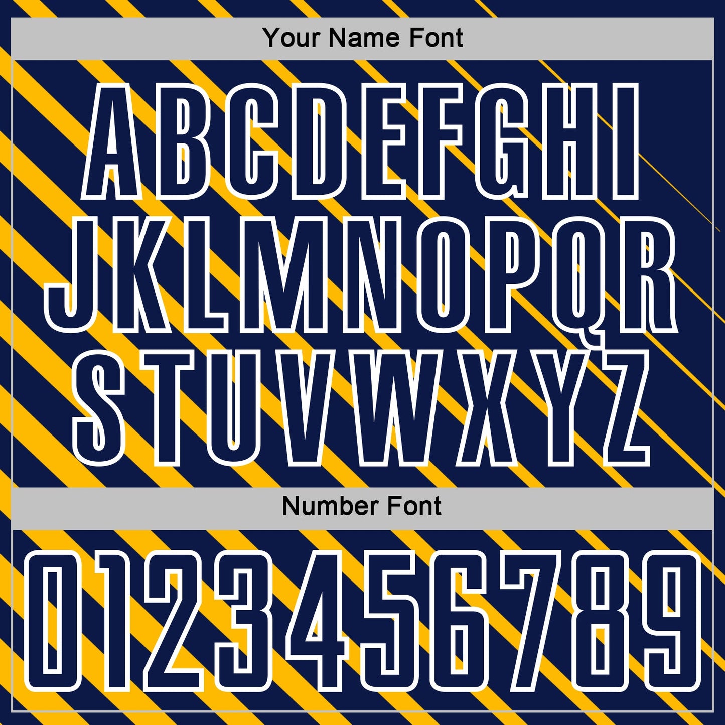 Custom Gold Navy-White Lines Sublimation Soccer Uniform Jersey view 6