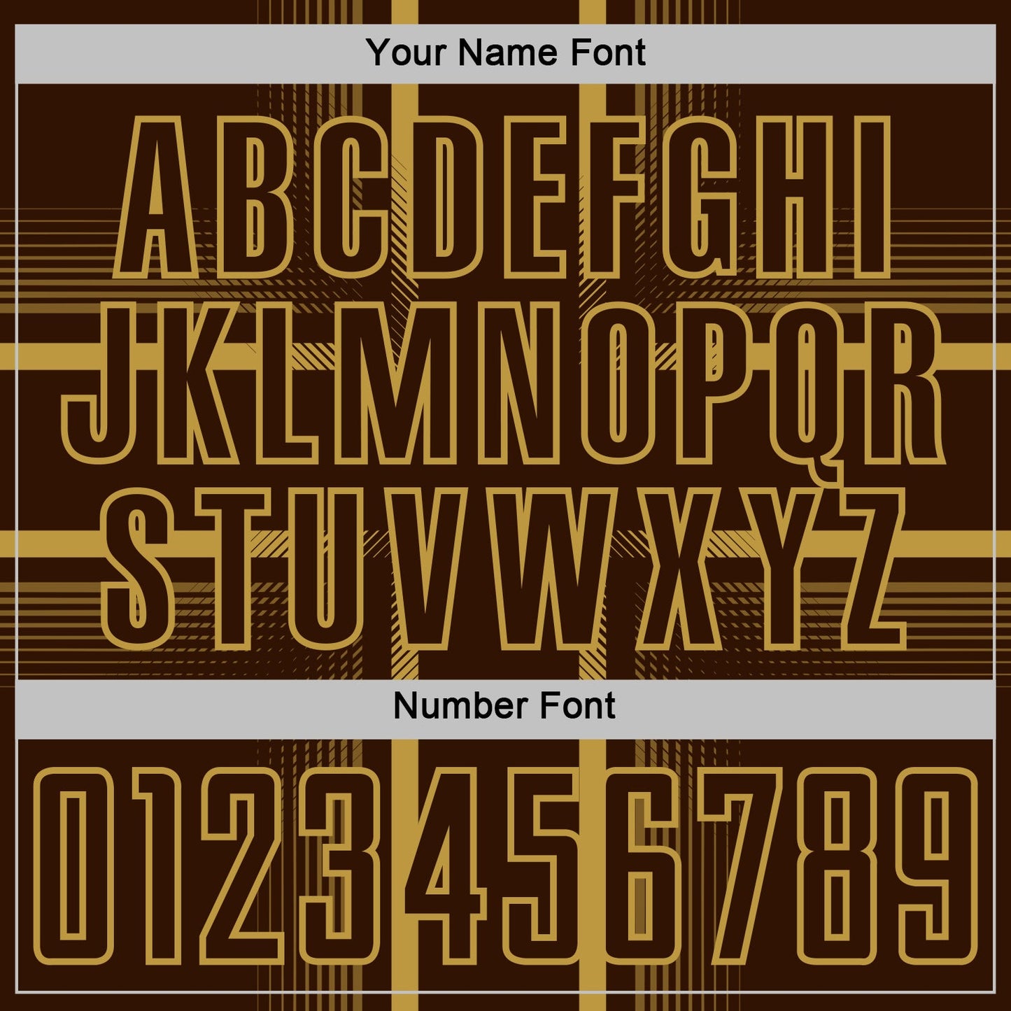 Custom Brown Old Gold Lines Sublimation Soccer Uniform Jersey view 6