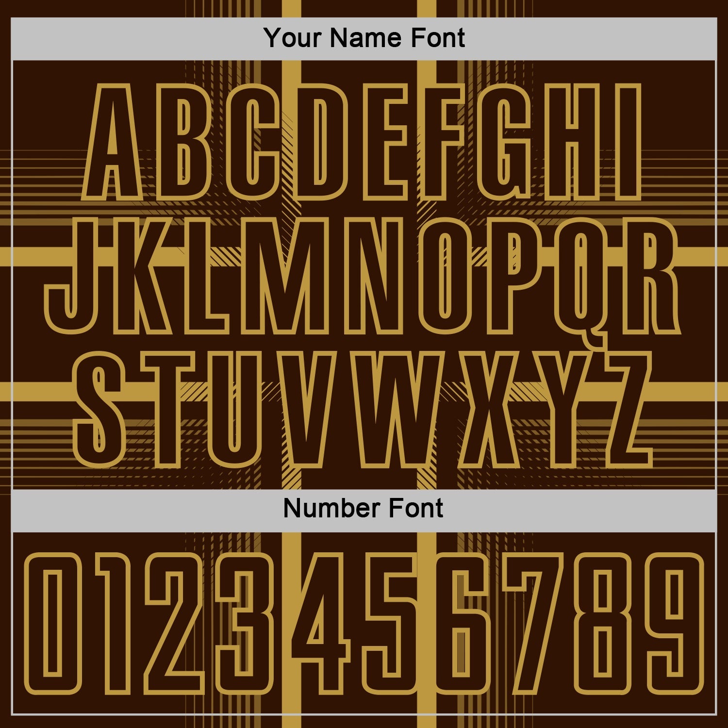 Custom Brown Old Gold Lines Sublimation Soccer Uniform Jersey view 6