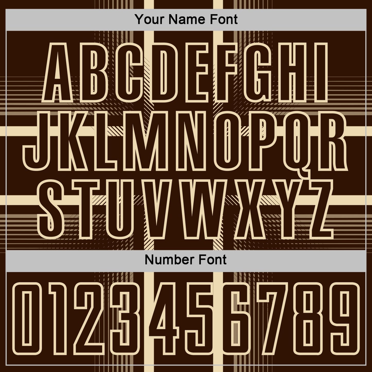 Custom Brown Cream Lines Sublimation Soccer Uniform Jersey view 6