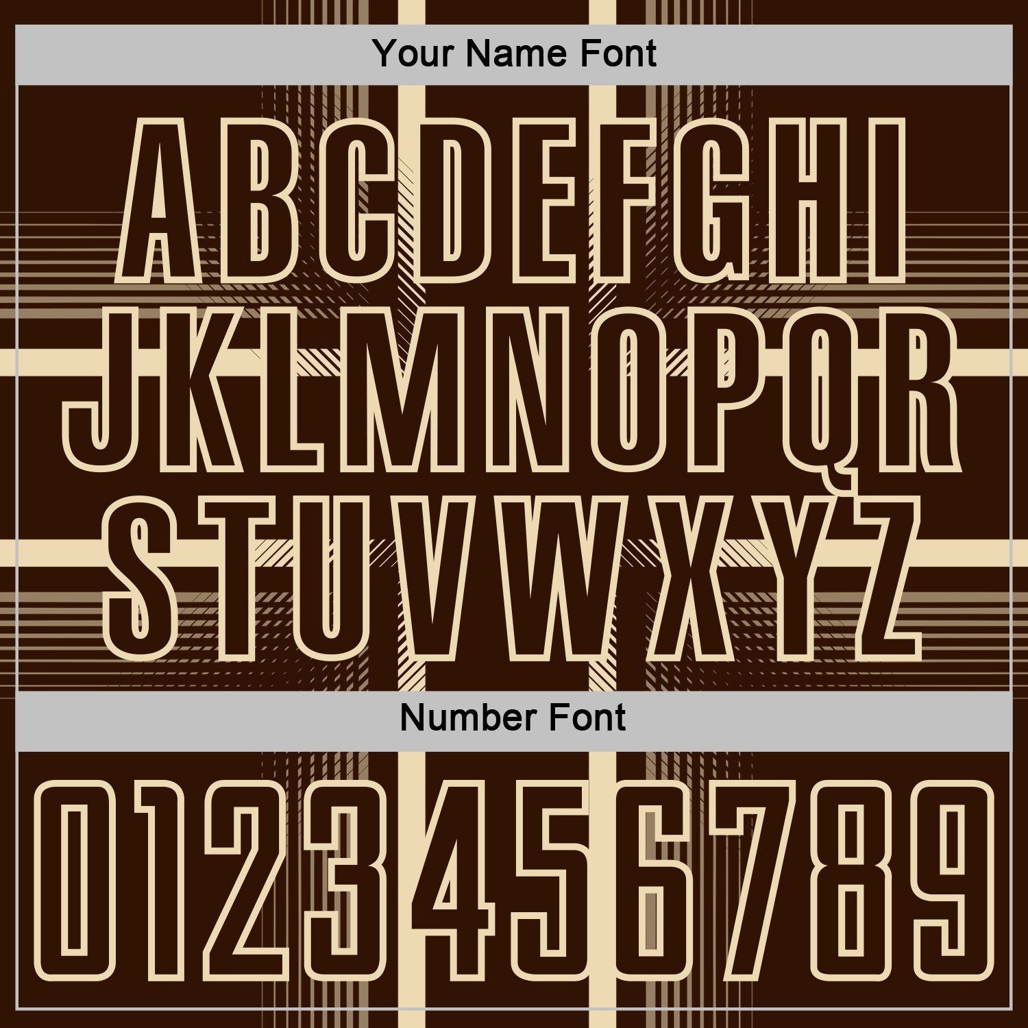 Custom Brown Cream Lines Sublimation Soccer Uniform Jersey view 6