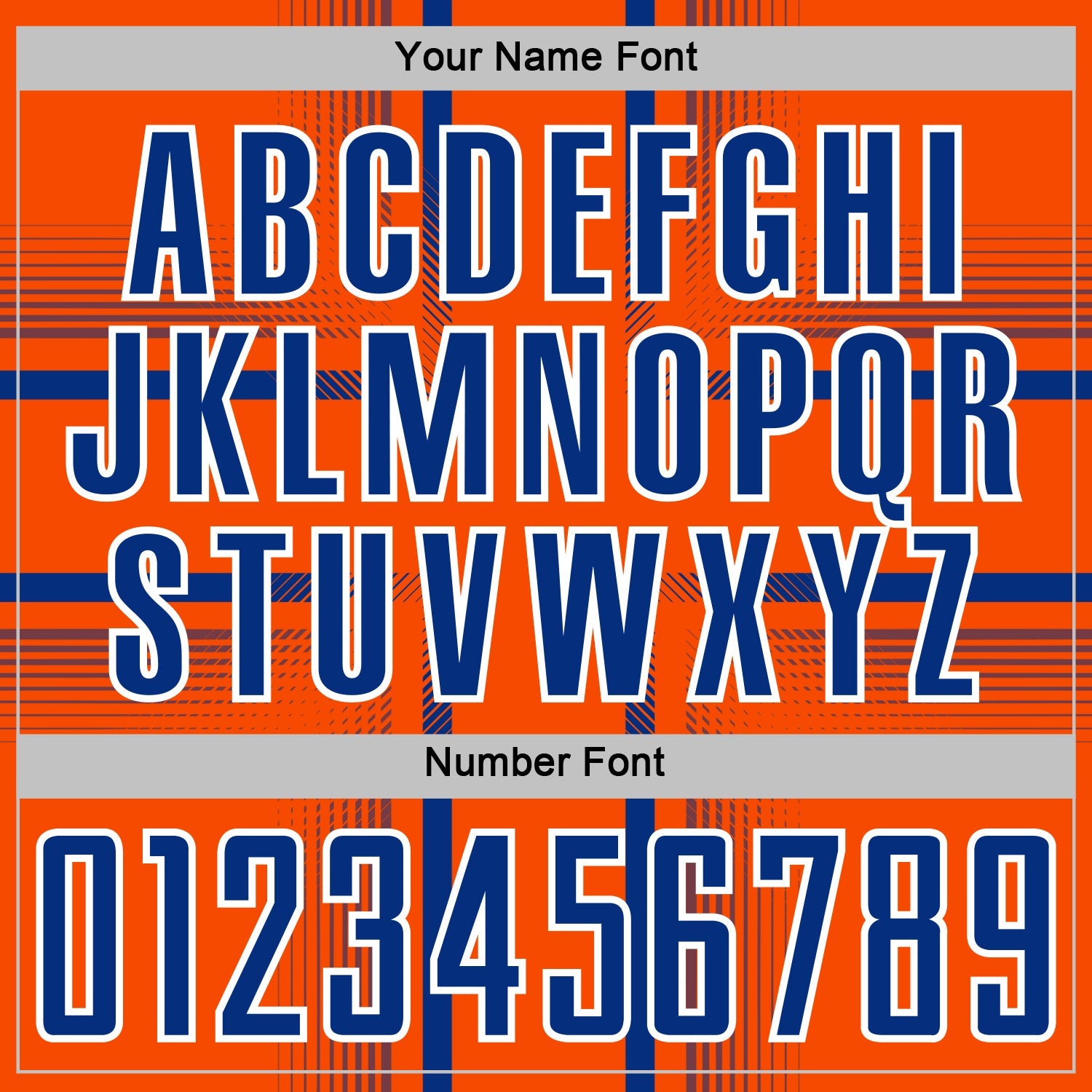 Custom Orange Royal-White Lines Sublimation Soccer Uniform Jersey view 6
