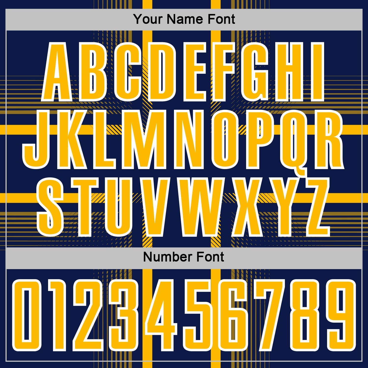 Custom Navy Gold-White Lines Sublimation Soccer Uniform Jersey view 6