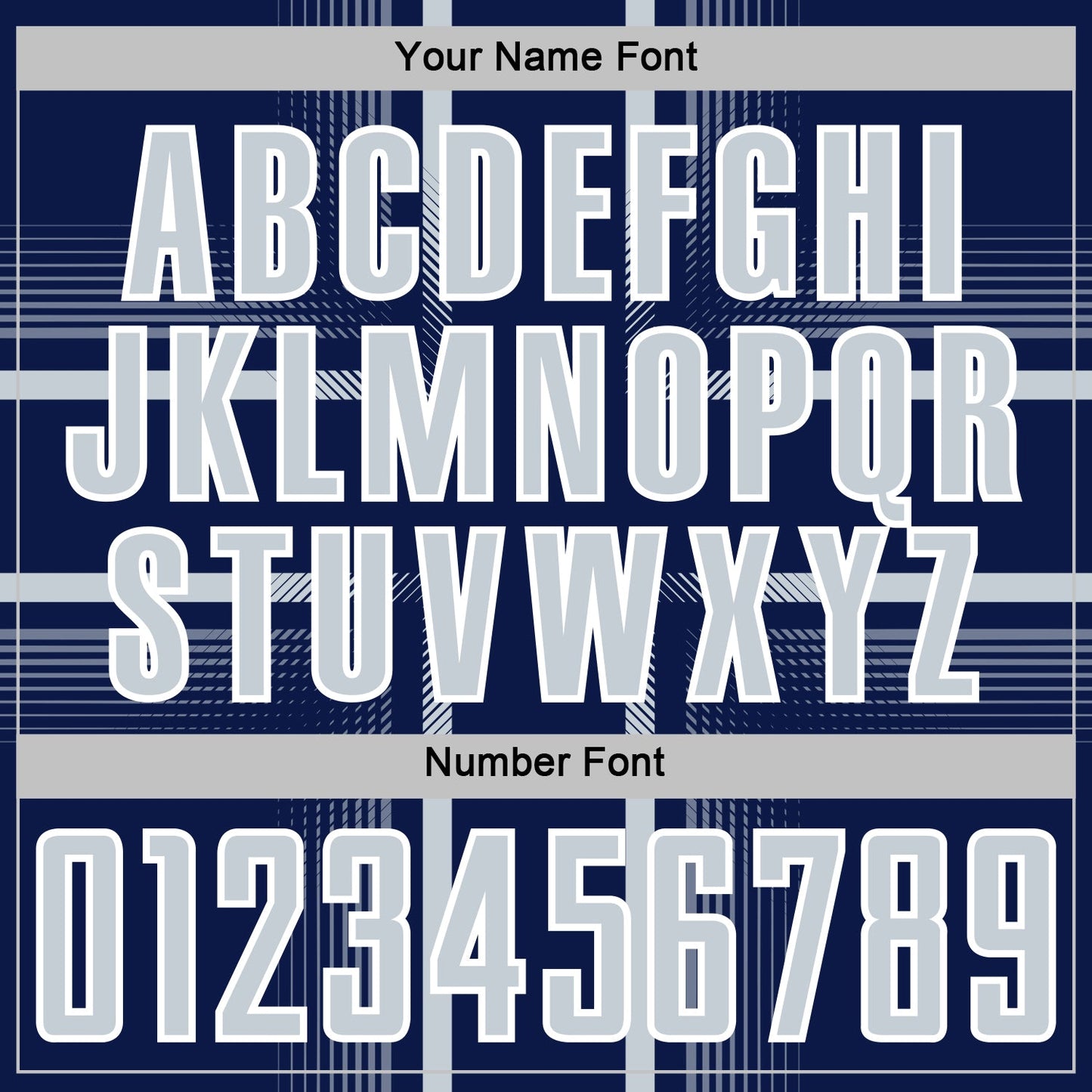 Custom Navy Silver-White Lines Sublimation Soccer Uniform Jersey view 6