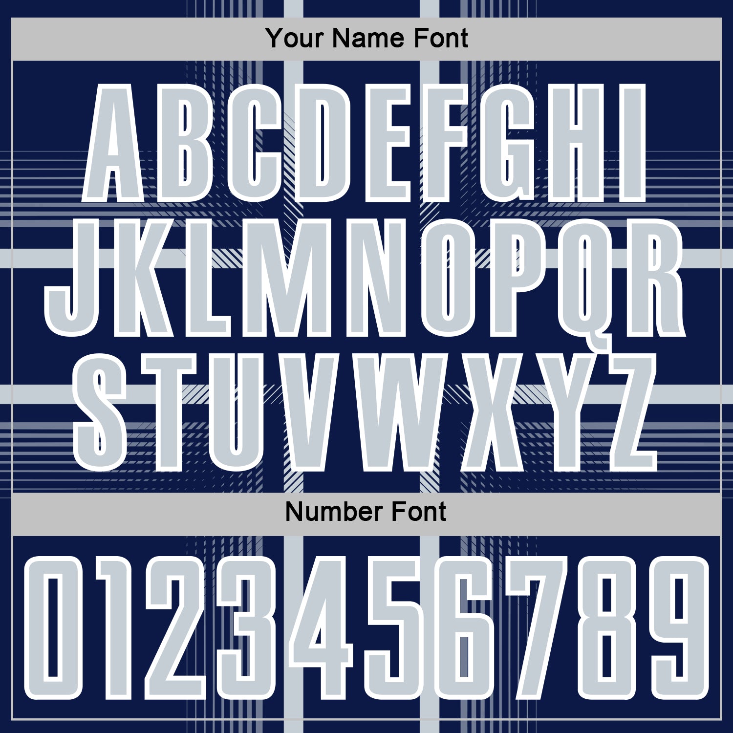 Custom Navy Silver-White Lines Sublimation Soccer Uniform Jersey view 6