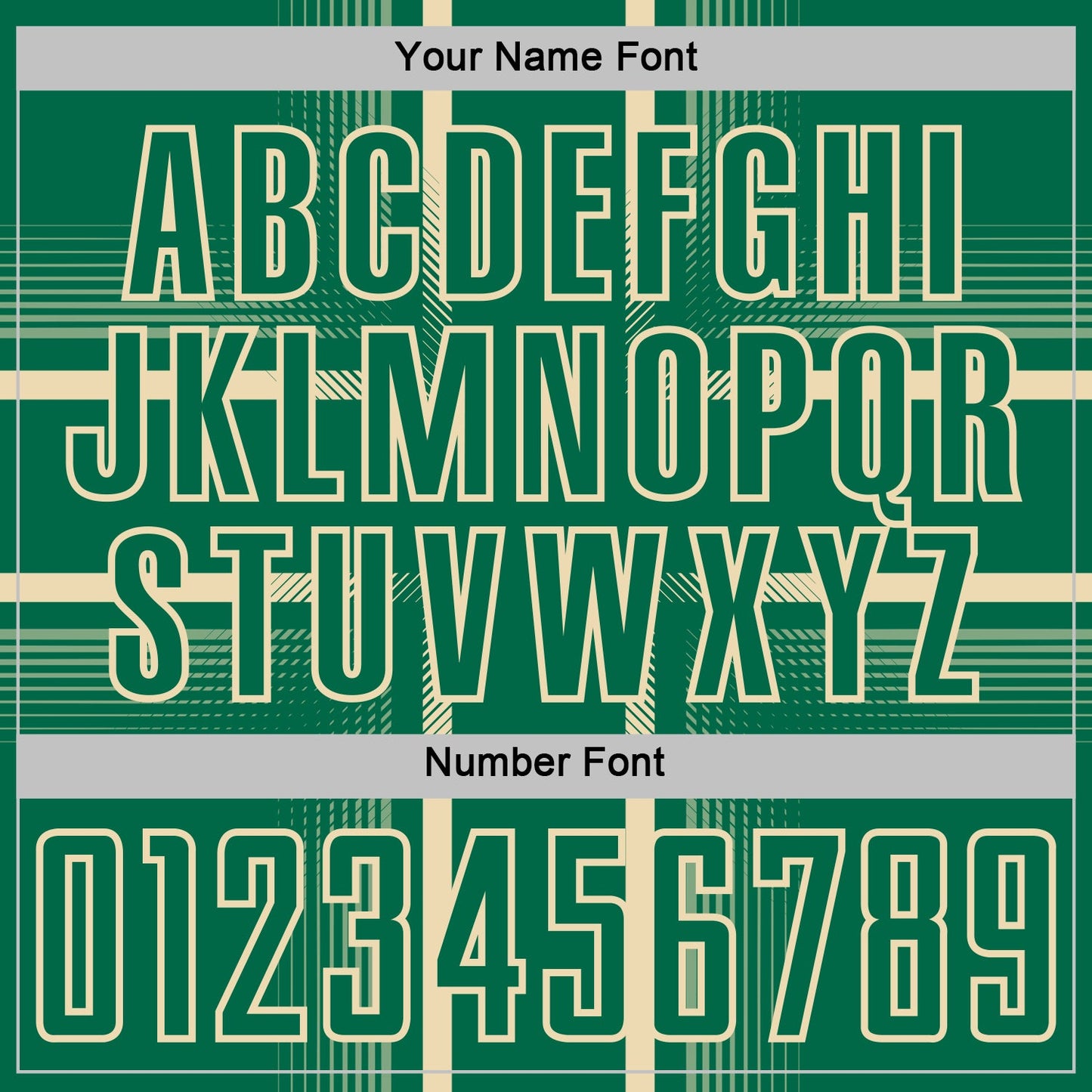 Custom Kelly Green Cream Lines Sublimation Soccer Uniform Jersey view 6