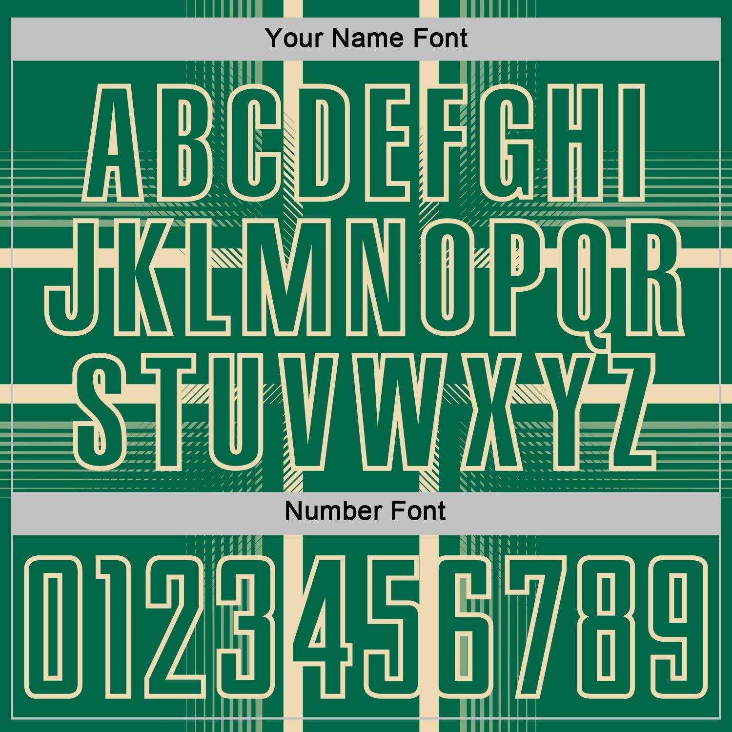 Custom Kelly Green Cream Lines Sublimation Soccer Uniform Jersey view 6