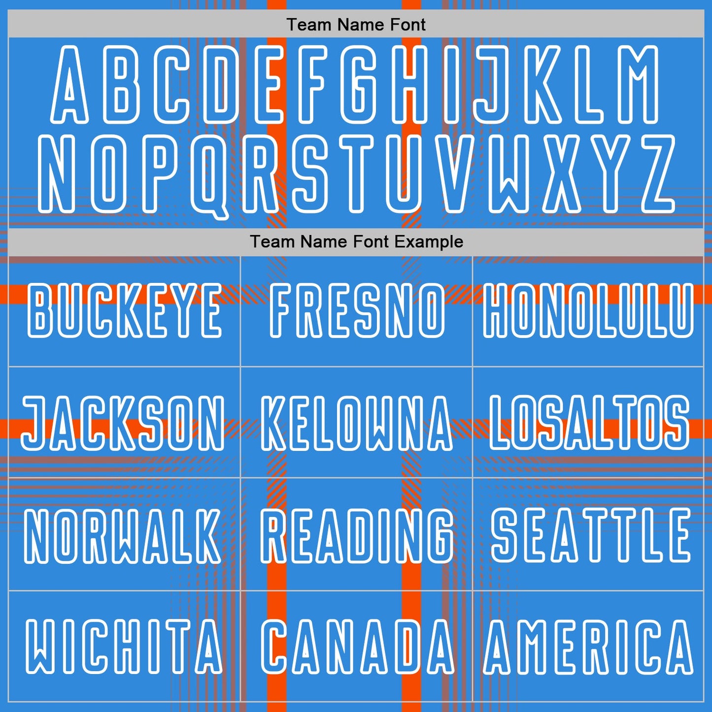 Custom Powder Blue Orange-White Lines Sublimation Soccer Uniform Jersey view 5