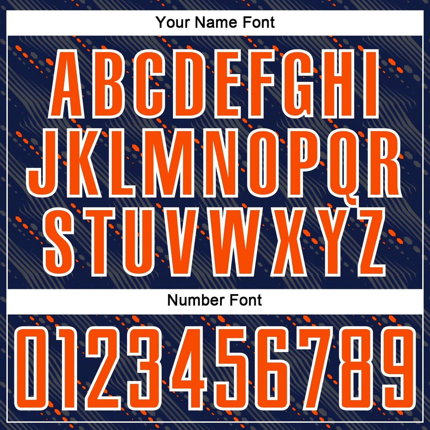Custom Navy Orange-White Slant Lines Sports Sublimation Soccer Uniform Jersey view 6